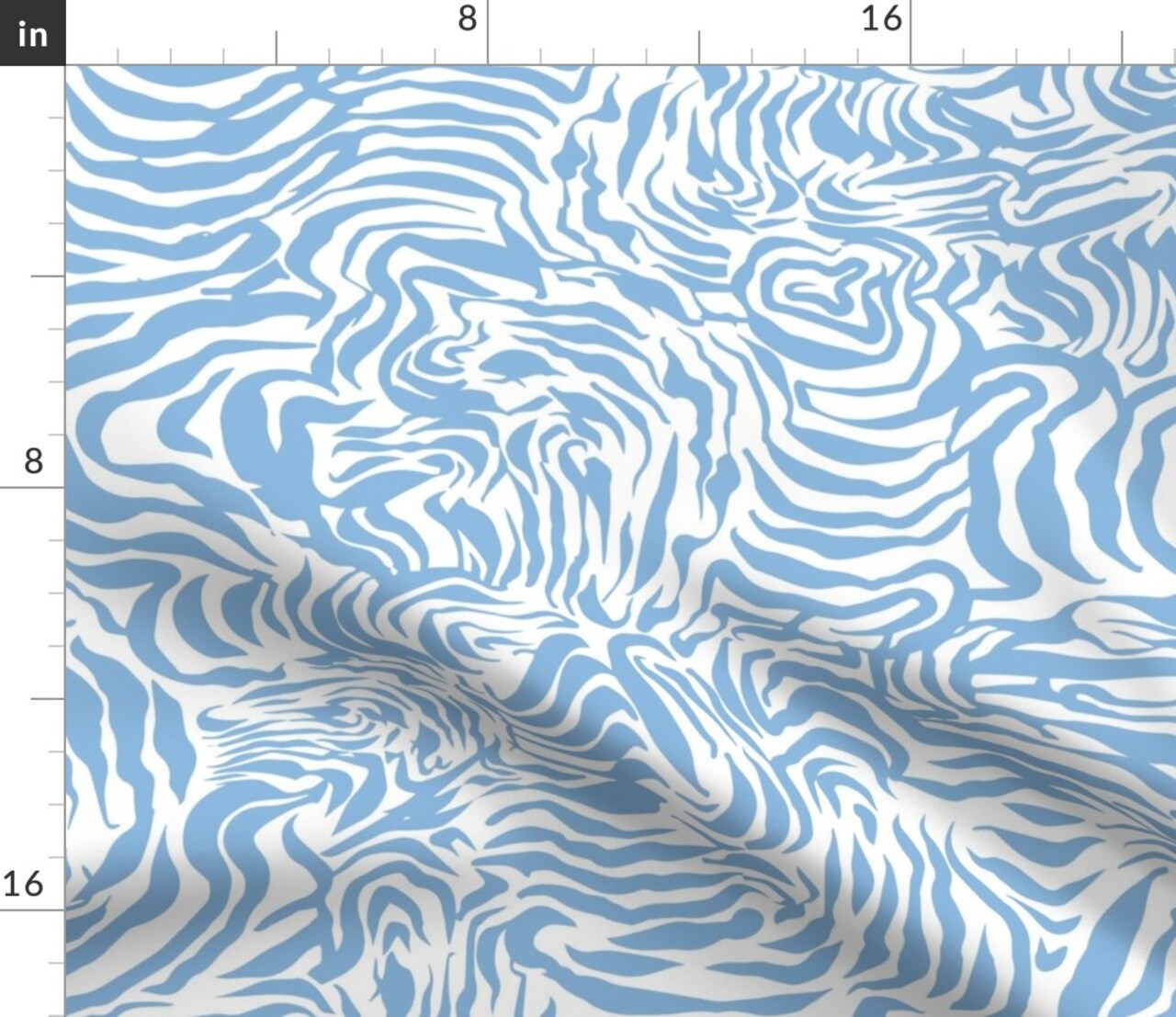Cornflower Blue Nautical Abstract Lines Ocean Waves Coastal Pastel Pale Custom Printed Fabric by Spoonflower Various Fabrics by the Yard or Fat Quarter
